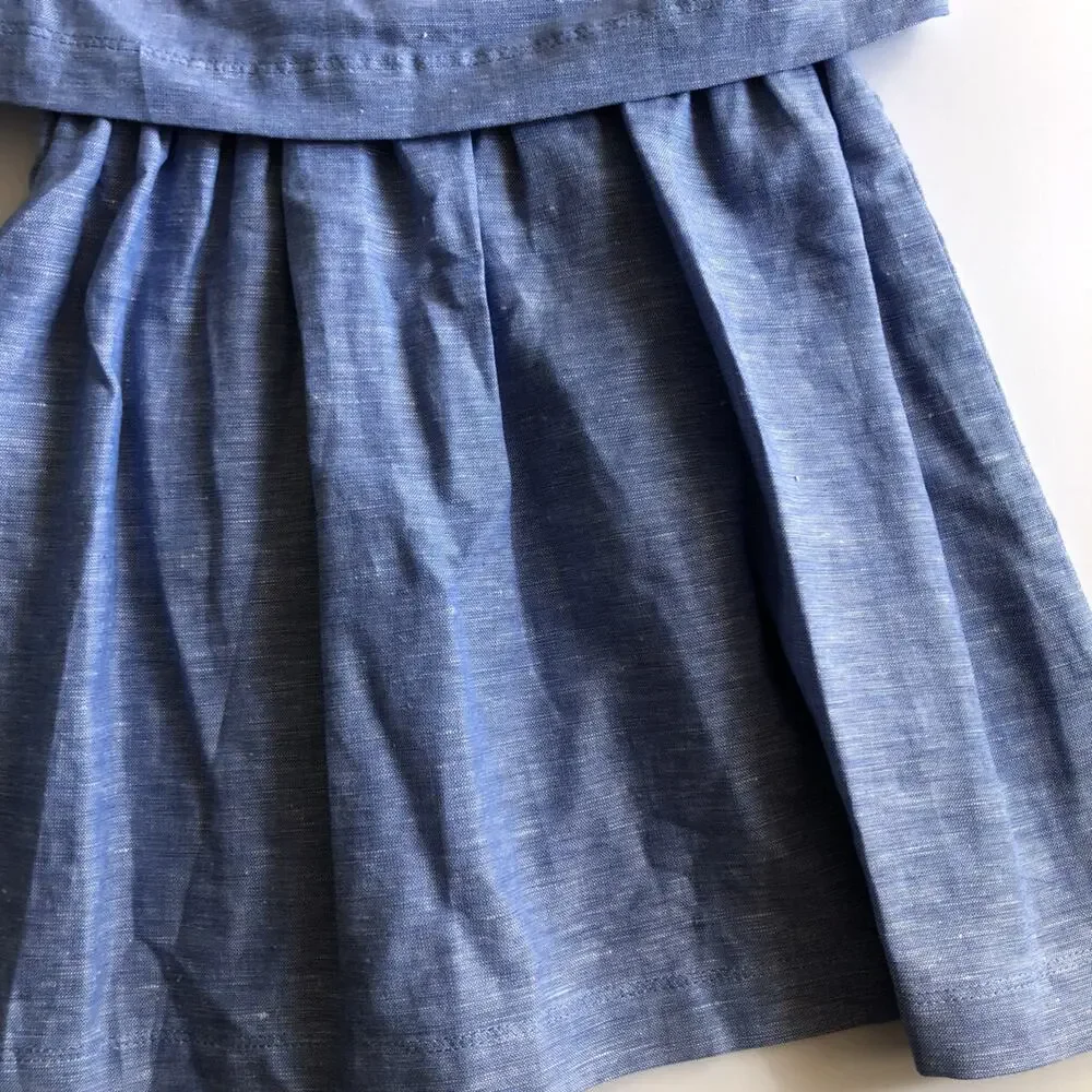 Crewcuts Layered Chambray Swing Dress Size 5